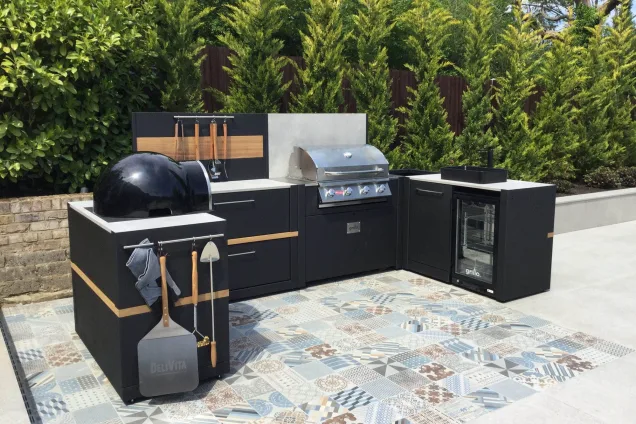 outdoor kitchen on patio in Totteridge, Barnet