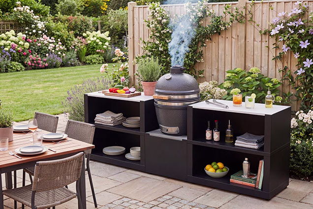 element outdoor kitchen layout 1 with gusto charcoal bbq